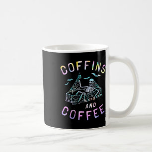 Coffes und Kaffee Funny Skeleton Gefärbte Krawatte Kaffeetasse