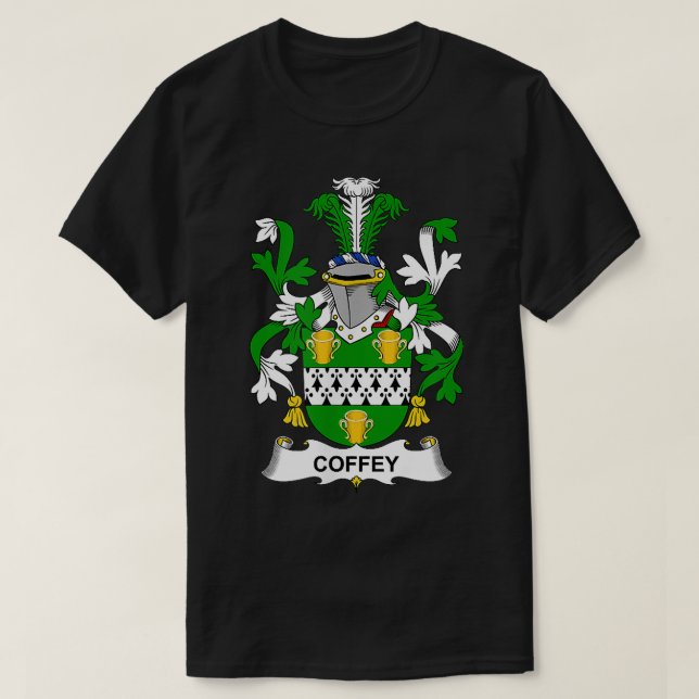 Coffey Coat of Arms Familienwappen T-Shirt (Design vorne)
