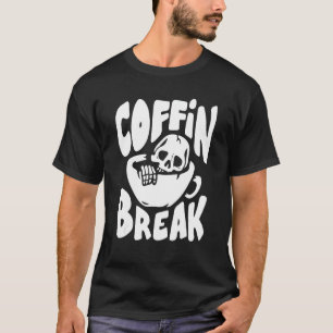 Coffin Break Lazy Halloween Kostüm Funny Skelett T-Shirt