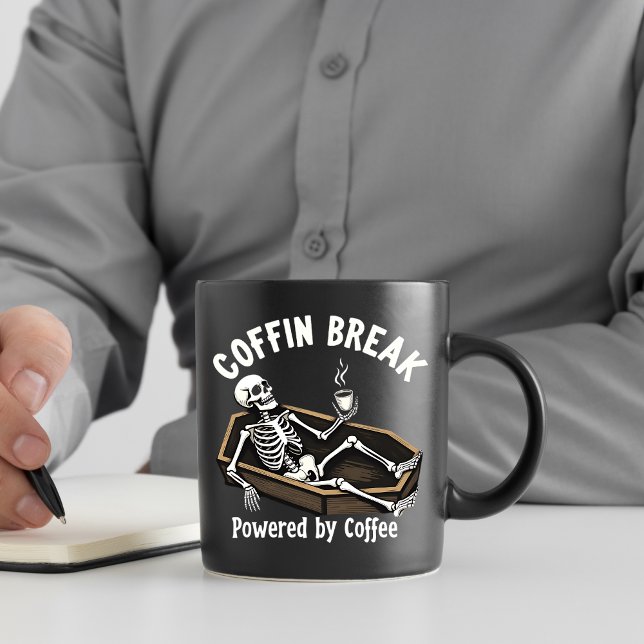 Coffin Break Skeleton Kaffee Tasse (Von Creator hochgeladen)