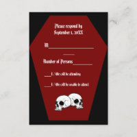 Coffin Ebony III (rot) RSVP-Karte - LND
