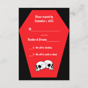 Coffin Ebony III (Ruby) RSVP-Karte - LND RSVP Karte