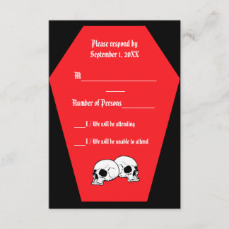 Coffin Ebony III (Ruby) RSVP-Karte - LND RSVP Karte