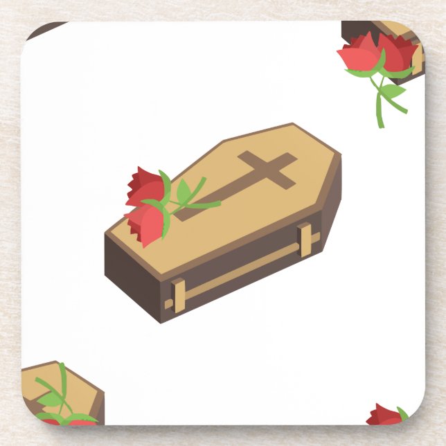 Coffin Emojis Getränkeuntersetzer (Vorderseite)