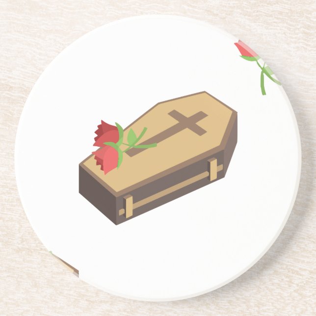 Coffin Emojis Getränkeuntersetzer (Vorne)