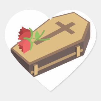 Coffin Emojis Herz-Aufkleber