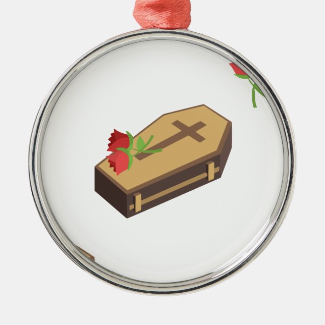 Coffin Emojis Ornament Aus Metall (Vorne)
