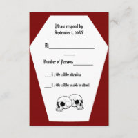 Coffin Ivory II (Rot) RSVP-Karte