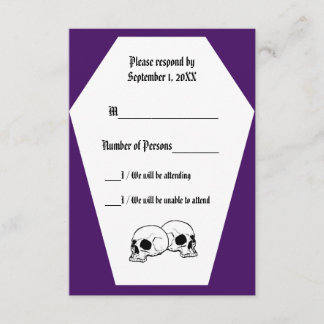 Coffin Ivory (Indigokarte) RSVP-Karte RSVP Karte