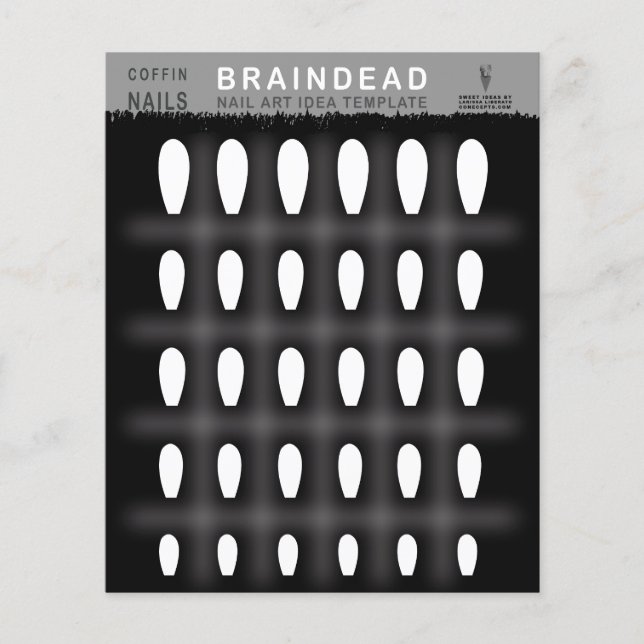 Coffin Nail Art Template Braindead Flyer (Vorne)