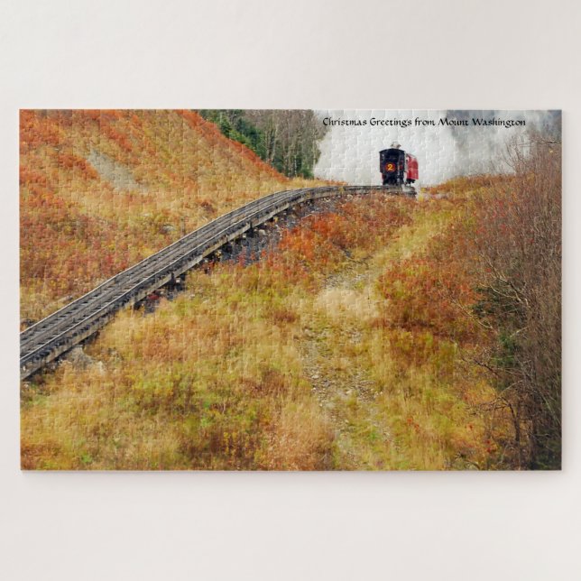 Cog Train Washington Mountain New Hampshire Jigsaw Puzzle (Horizontal)