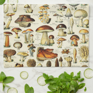 Cogagecore Mushrooms Vintag Naturalist Geschirrtuch