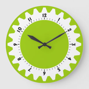 Cogged 01 - Martian Green Große Wanduhr