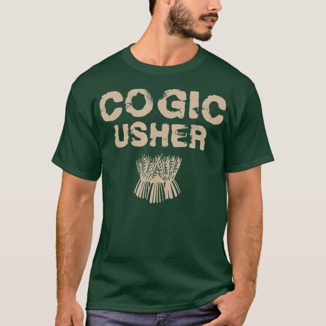 COGIC Denomination Church Usher Christlich Faith T-Shirt (Vorderseite)