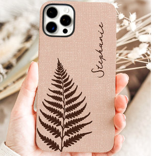 Cogingcore Brown Forest Fern Individuelle Name iPhone 16 Pro Max Hülle