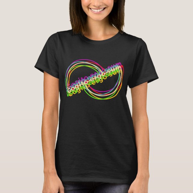 Cogito Ergo Sum - farbenfroher T - Shirt (Vorderseite)