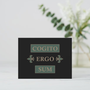 Cogito ergo sum feiertagspostkarte