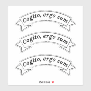 Cogito, ergo sum - Ich denke, also bin ich Aufkleber