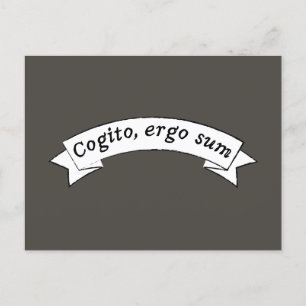 Cogito, ergo sum - Ich denke, also bin ich Postkarte