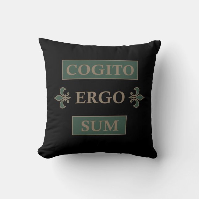 Cogito ergo sum kissen (Vorderseite)