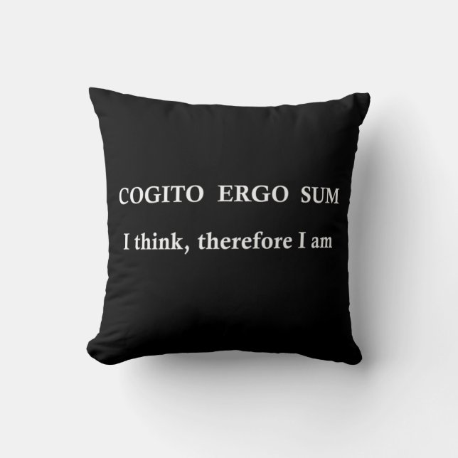 Cogito ergo sum kissen (Vorderseite)