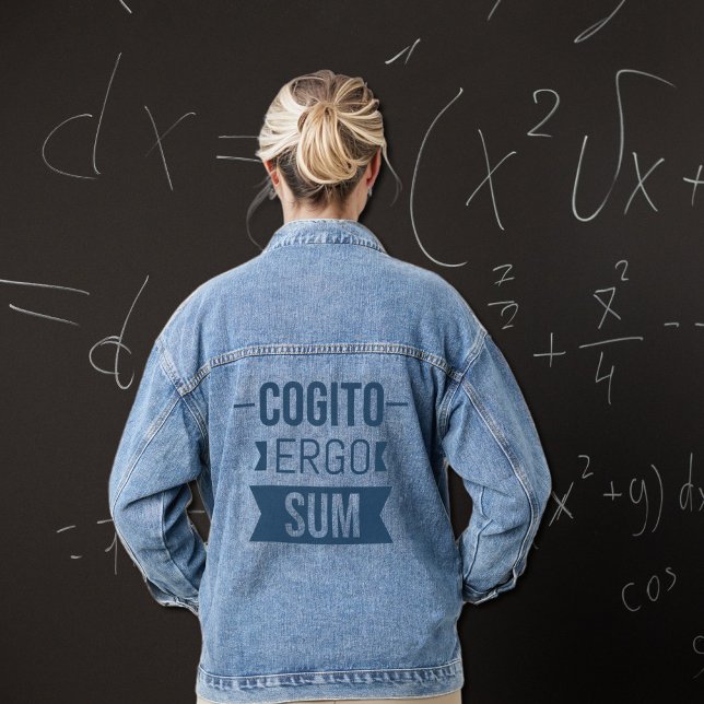 Cogito ergo sum - lateinischer Ausdruck Jeansjacke (Von Creator hochgeladen)