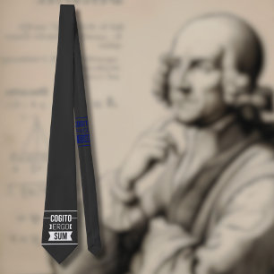 Cogito ergo sum - lateinischer Ausdruck - schwarz Krawatte