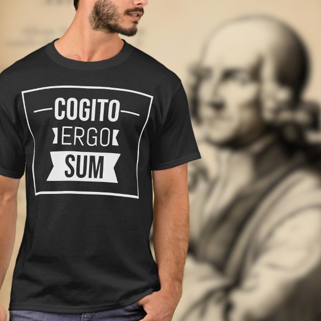 Cogito ergo sum - lateinischer Ausdruck - schwarz T-Shirt (Von Creator hochgeladen)