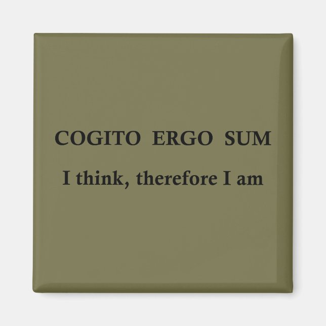 Cogito ergo sum magnet (Vorne)