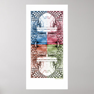 Cognac 4-farbig poster