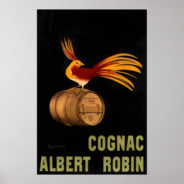 Cognac Albert Robin Vintage-Werbeplakat von Poster (Vorne)