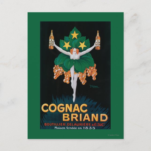 Cognac Briand Promotionplakat Postkarte (Vorderseite)