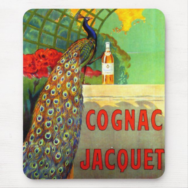 Cognac Jacquet Vintages Werbeplakat Mousepad (Vorne)