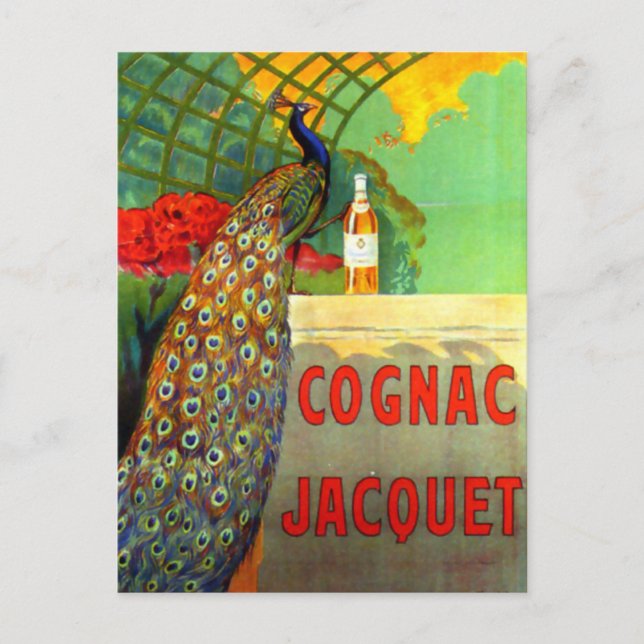 Cognac Jacquet Vintages Werbeplakat Postkarte (Vorderseite)