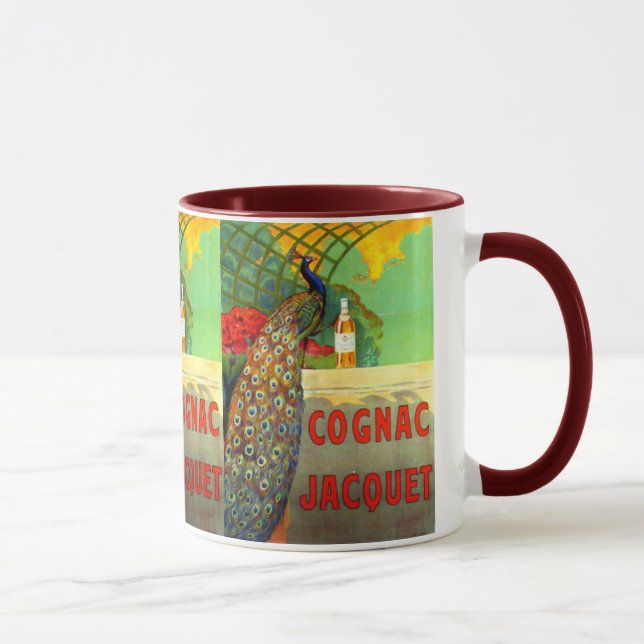 Cognac Jacquet Vintages Werbeplakat Tasse (Rechts)