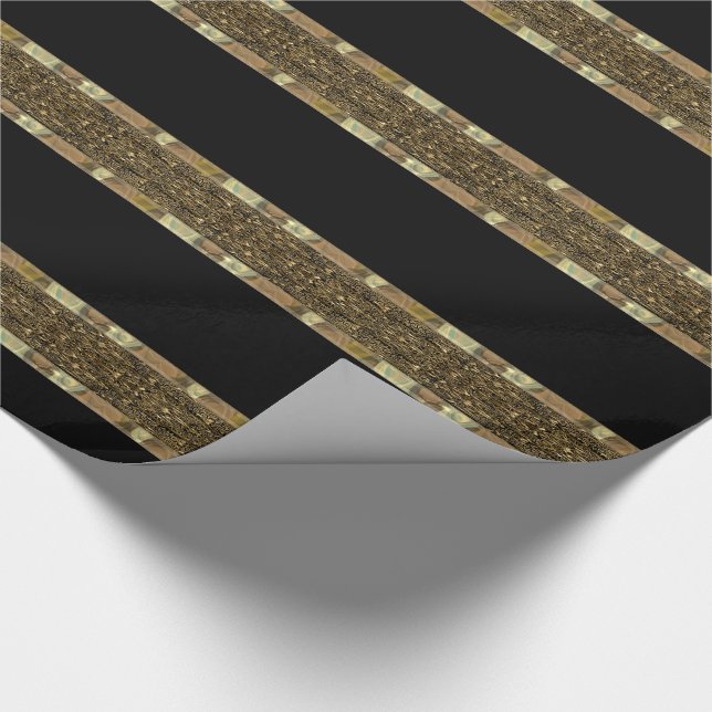 Cognac Kunsthandwerk Barock Schönheitsglanz Geschenkpapier (Ecke)