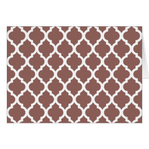 Cognac Leather Brown Marokkanischer Tile Trellis