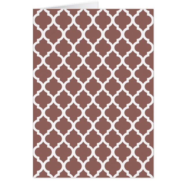 Cognac Leather Brown Marokkanischer Tile Trellis (Vorne)
