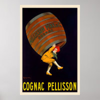 Cognac Pellisson Vintage Essen&Trinken Poster von