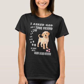 Cogol Hund Mama Vater Kostüm Niedlich Golden Cocke T-Shirt