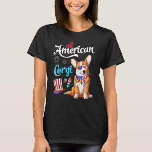 Cogri Hund Und Feuerwerk Frohes 4. Juli All Amer T-Shirt