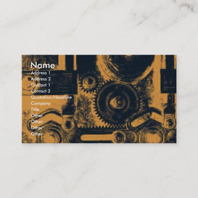 Cogs Business Card Visitenkarte (Vorderseite)
