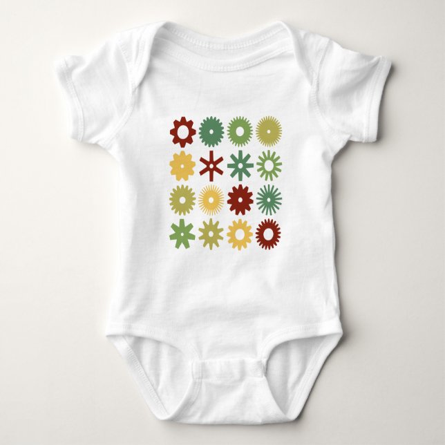 Cogs - Farben 03 Baby Strampler (Vorderseite)
