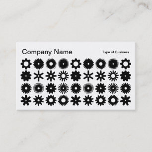 Cogs - Schwarz und Weiß Visitenkarte