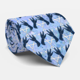 Cohanim Hands - Magen David - Blue Rock Krawatte