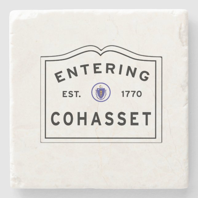 Cohasset Massachusetts Steinuntersetzer (Vorderseite)