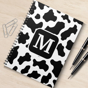 Cohn Animal Print Gepunktet Black & White Monogram Notizblock