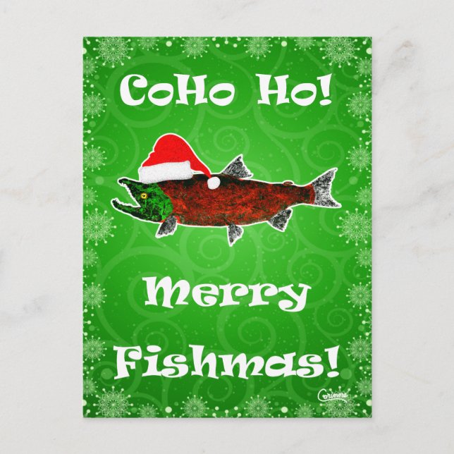 CoHo Ho! Fischerei auf Grün - Postkarte (Vorderseite)
