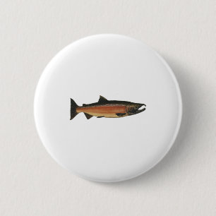 Coho - silberne Lachse (Phase laichend) Button