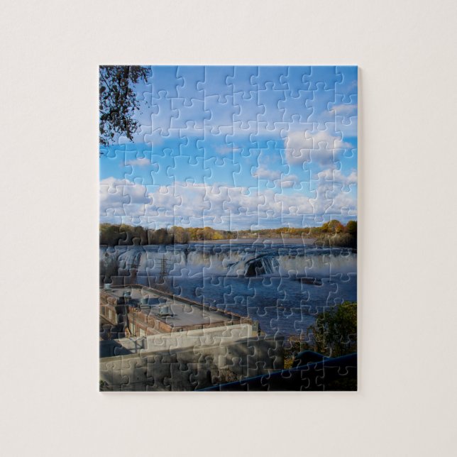 Cohoes Falls Wasserfall Fotografy Puzzle (Vertikal)